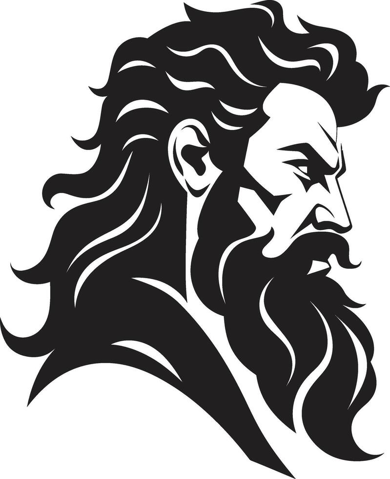 Sea Sovereignty Poseidons ic Black in 80 Words of Grandeur Trident Triumph Poseidon Gods Regal Black in 80 Words vector