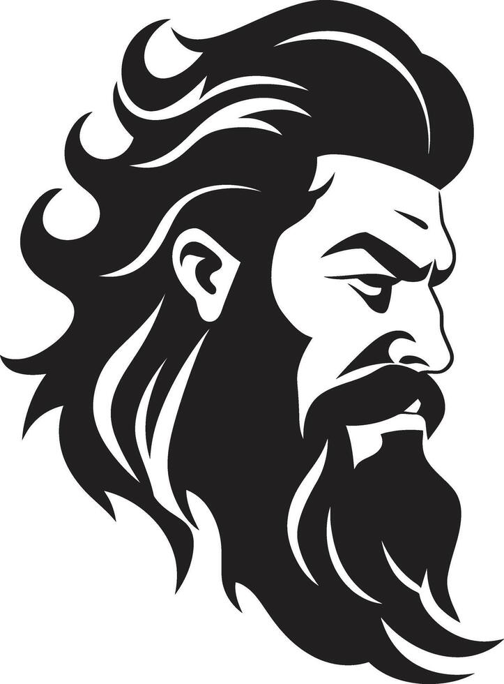Mythical Majesty Poseidons Black Unveiled Neptunian Nobility Poseidon Gods Emblematic Black in 80 Words vector