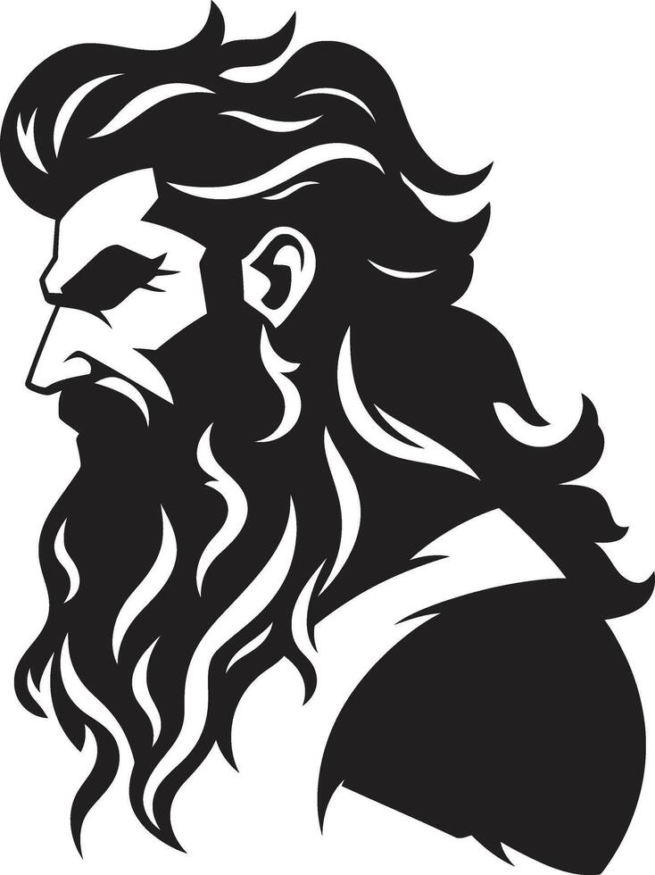 Tidal Titan Poseidons Resplendent in Black Poseidons Embrace Black ic in 80 Words or Less vector