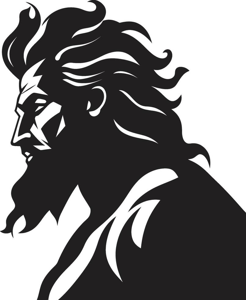 Sea Sovereign Poseidons Resplendent in Black Poseidons Pose Black Emerges with 80 Words vector