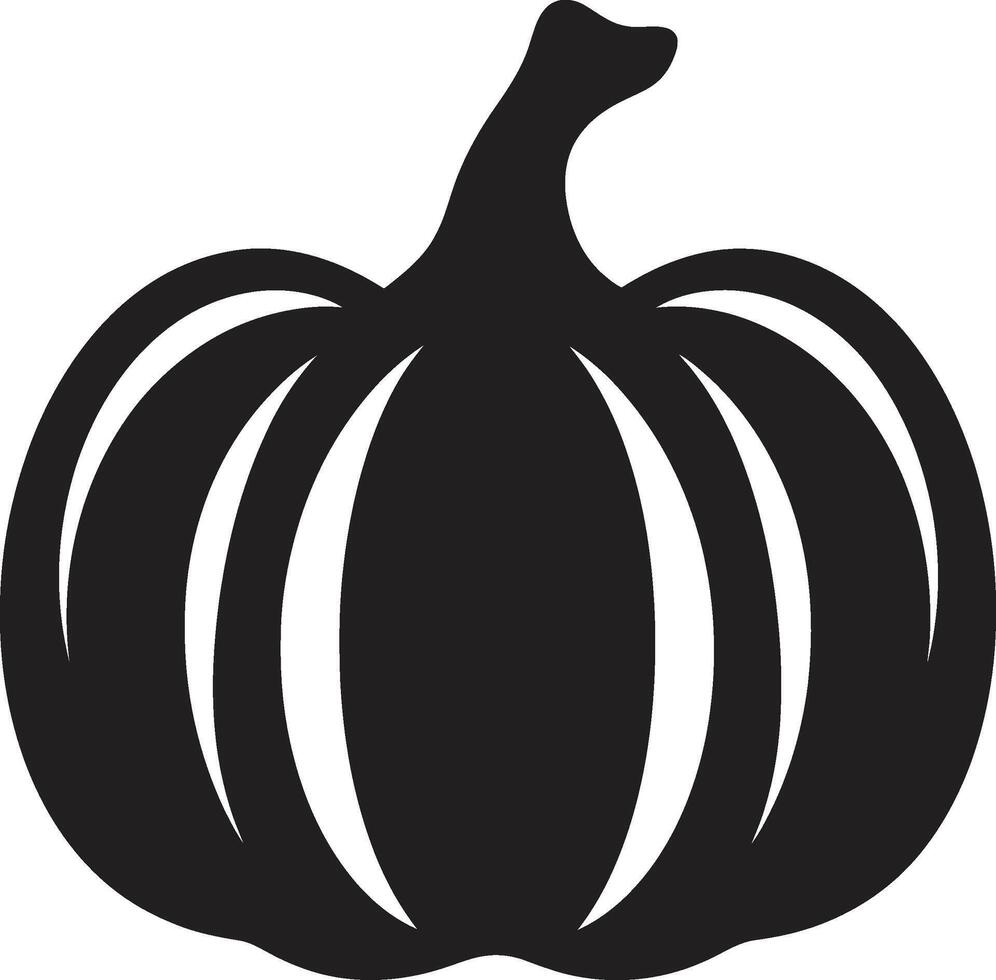 Autumn Abstraction Black Pumpkin Sinister Shadows Elegant Pumpkin in Black vector