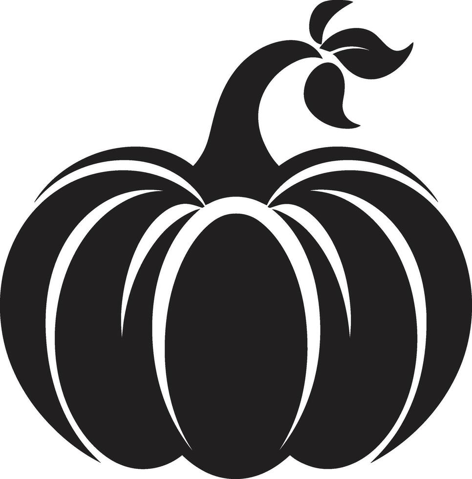 Jack o negro de calabaza en escalofriante simetría ic negro calabaza en vector