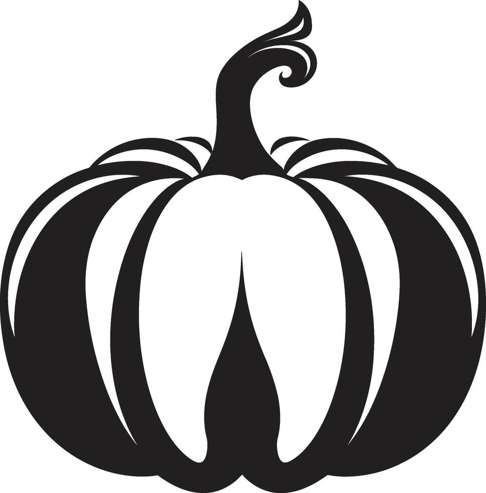 Sinister Shadows Elegant Black Pumpkin Enigmatic Essence Black Pumpkin vector