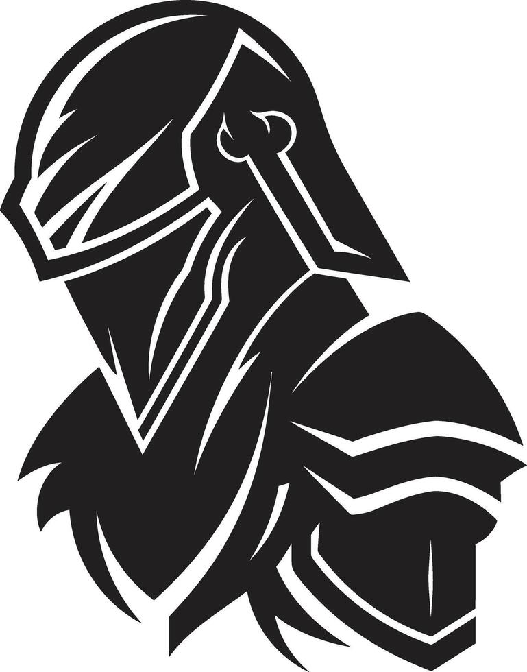 Noir Mourner Black for Sad Knight Soldier Crestfallen Cavalier ic Sad Knight Soldier in Black vector