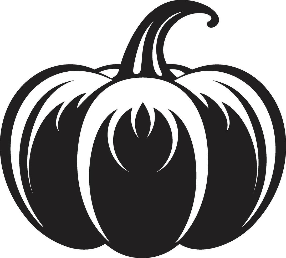 Ghostly Gourd Elegant of Black Pumpkin Sinister Squash Black of Pumpkin in vector