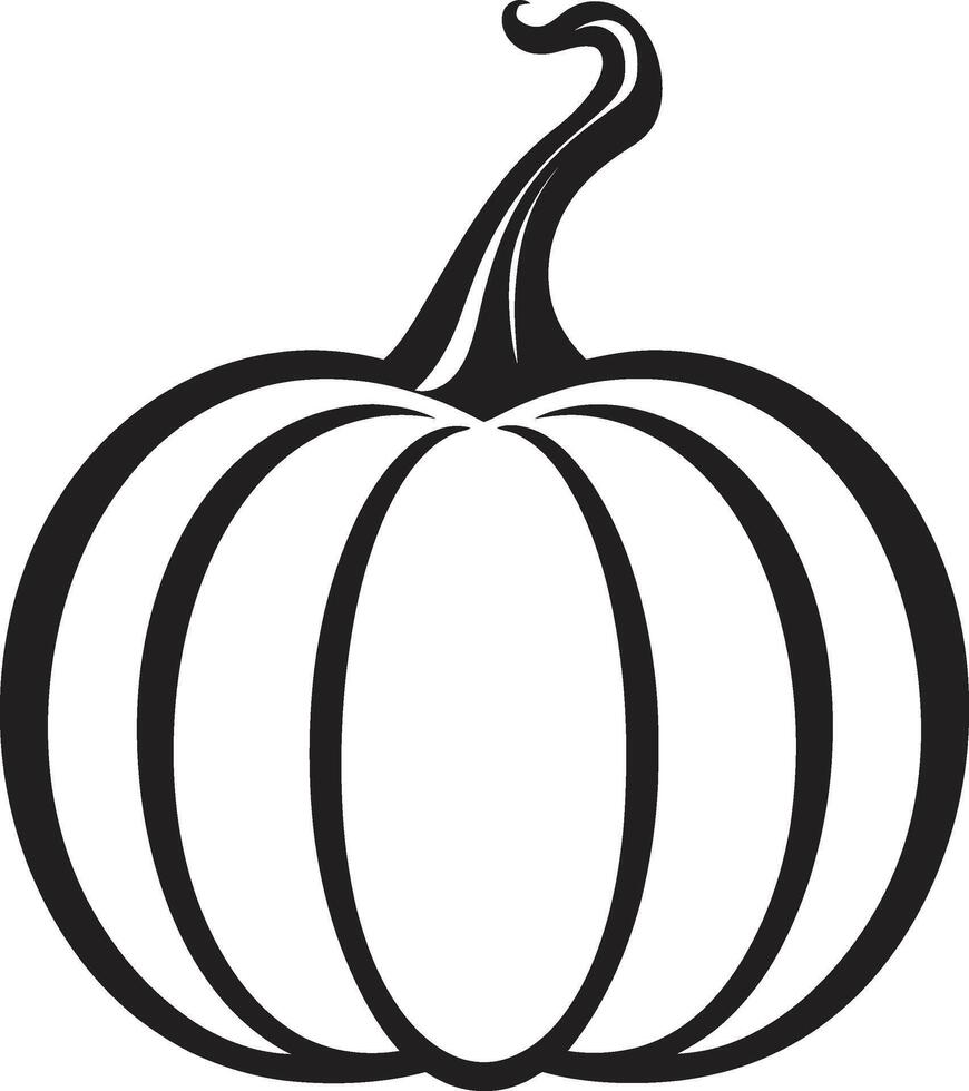 obsesionado cosecha negro calabaza seductor otoño elegante negro calabaza vector