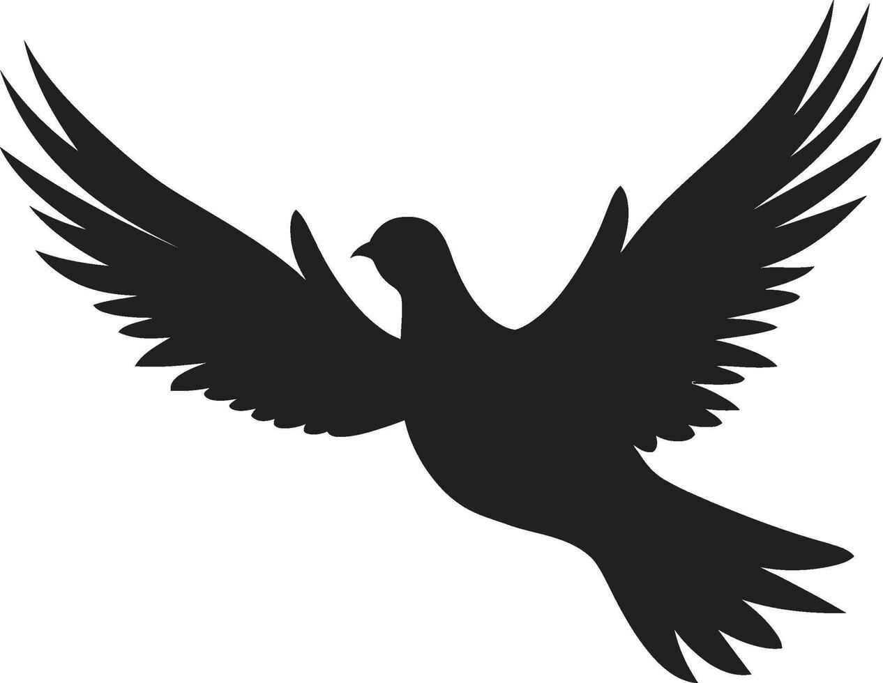 Peaceful Partners of a Dove Pair Celestial Connection Dove Pair Emblem vector