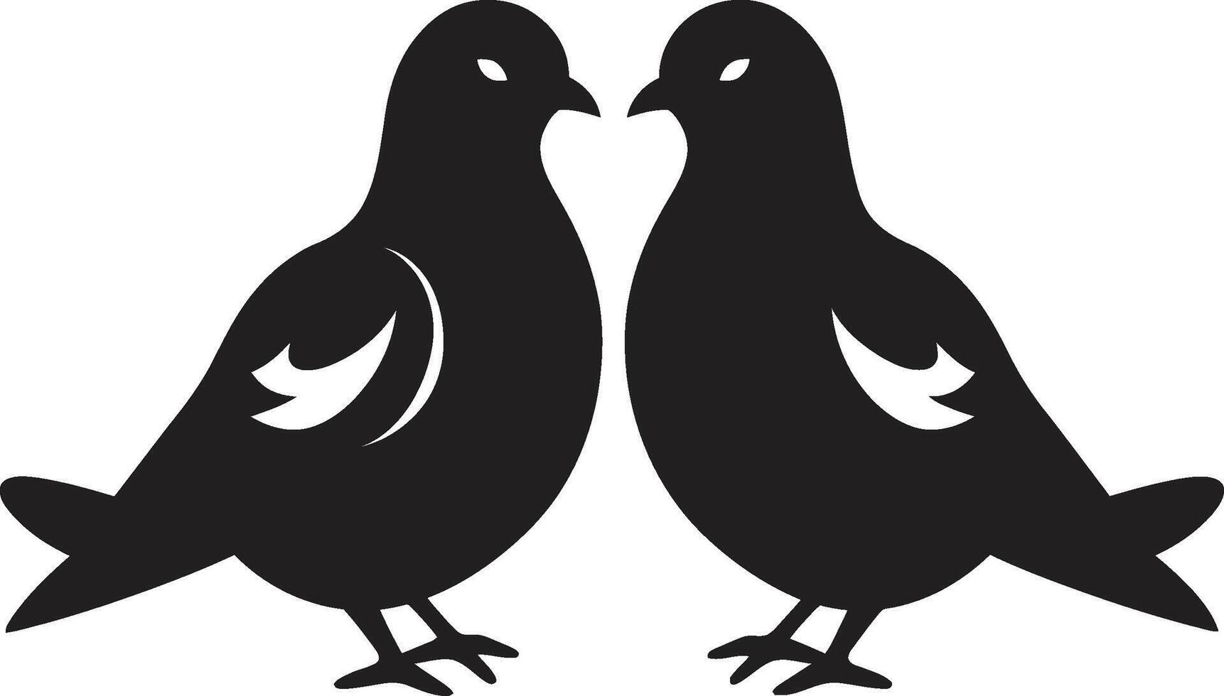 Divine Duet Emblem of a Dove Pair Endless Embrace Dove Pair vector