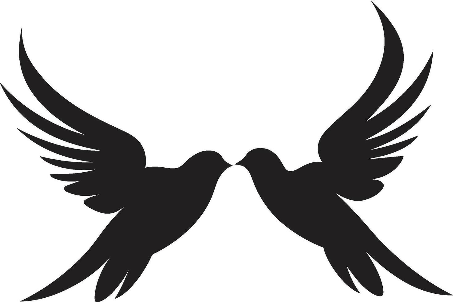 simbólico serenidad paloma par elemento par de paz emblema de un paloma par vector