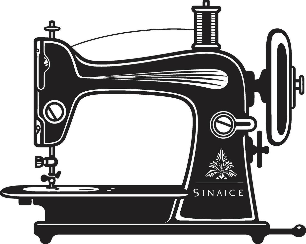 costura noir elegante para elegante de coser máquina precisión bordado negro para negro de coser máquina vector