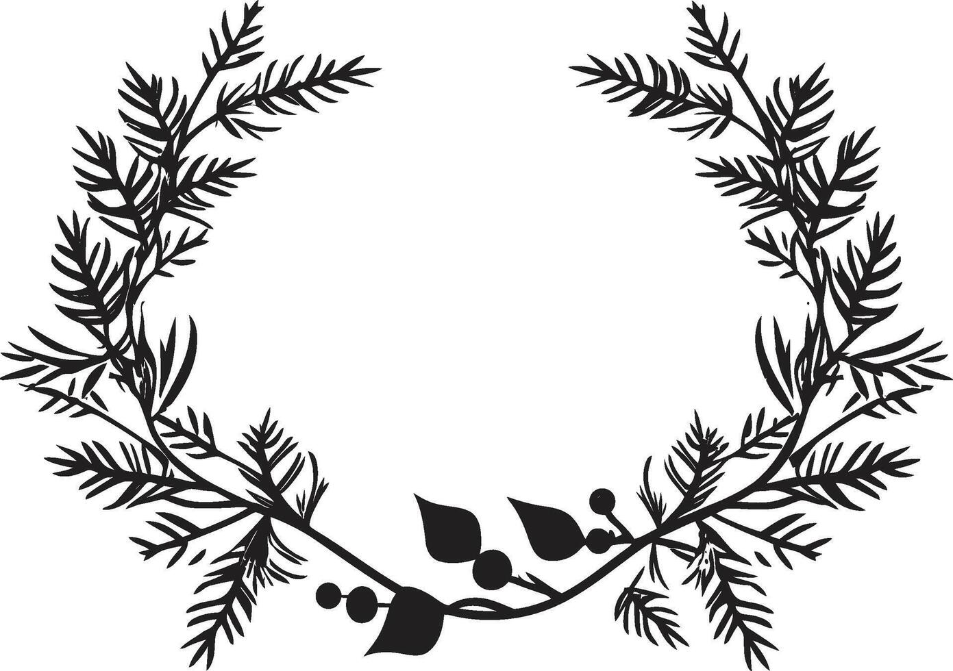 Nutmeg Spice Cozy Christmas Decor Set Festive Bunting Elements for Colorful Christmas Decor vector