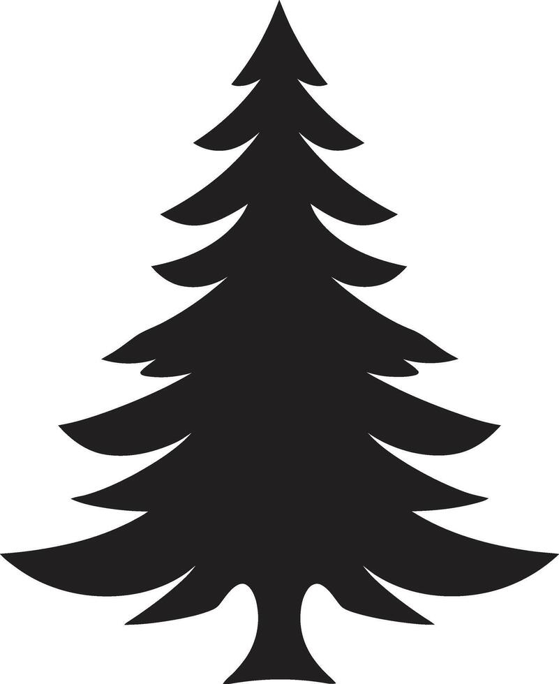 Santas Forest Retreat Illustrations for Whimsical Trees Glittering Gold Pines Christmas Tree Set vector