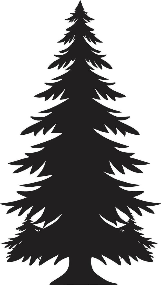 Classic Pine Collection s for Holiday Graphics Golden Glow Evergreen Christmas Tree Elements vector