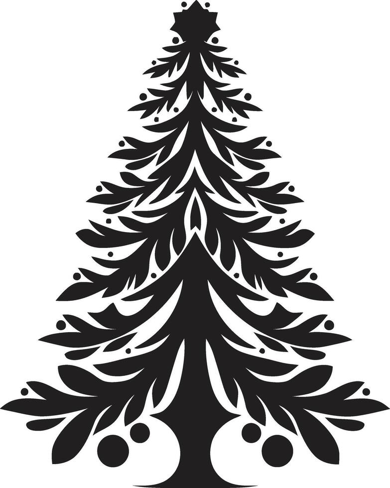 Frosted Forest Fantasy Christmas Tree Collection Nordic Evergreen Charm s for Scandinavian Decor vector