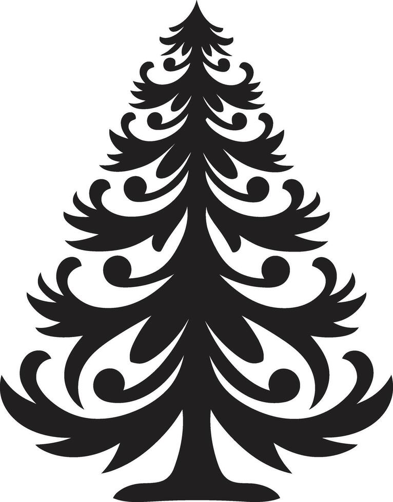 Golden Glow Pine Christmas Tree Elements for Festive s Snow Kissed Spruce s for Winter Wonderland Trees vector