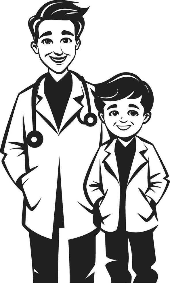 Compassionate Expressions Doctors Empathy Towards Patients in Black Empathy in Action Doctors Commitment to Patients in Black ic vector