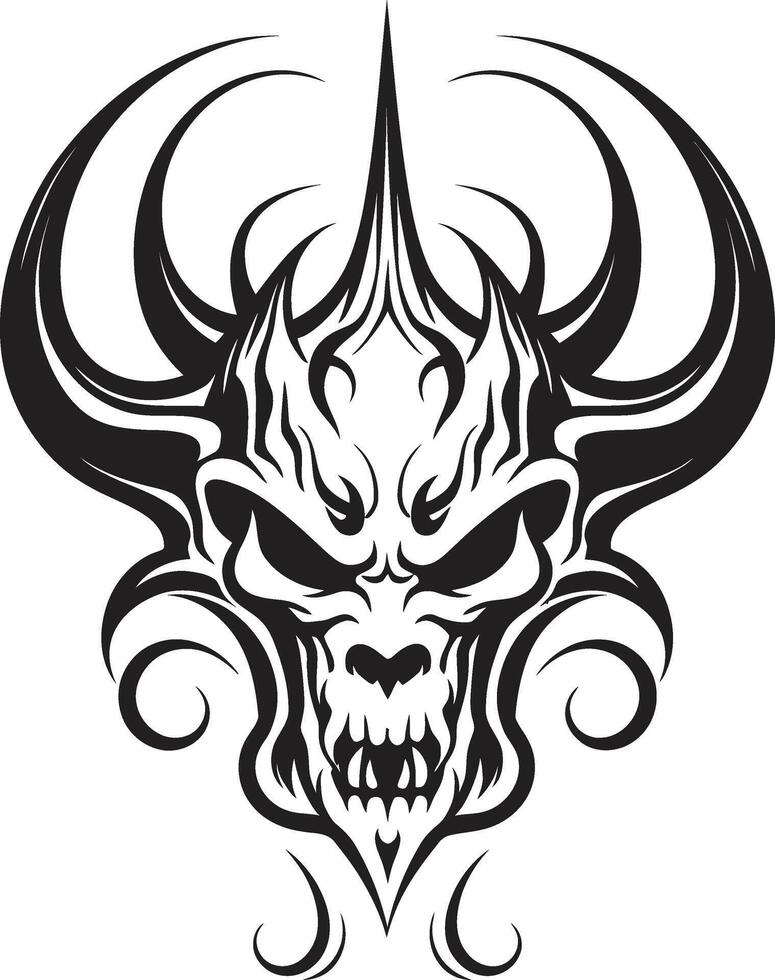 Dark Dominion Devilhead Wicked Emblem Black Devilhead vector