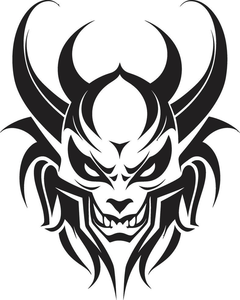 Abyssal Aura Devilhead Tattoo Infernal Impression Evil Devilhead vector