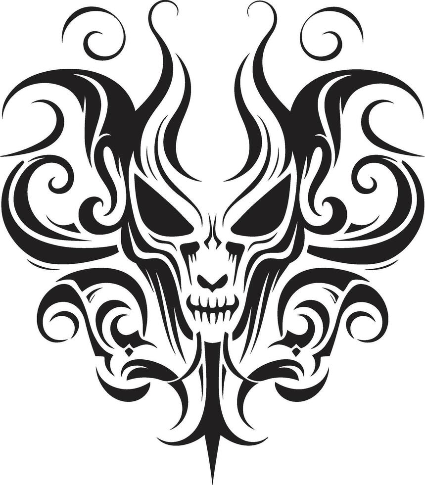 Infernal Impression Evil Devilhead Obsidian Oath Black Devilhead vector