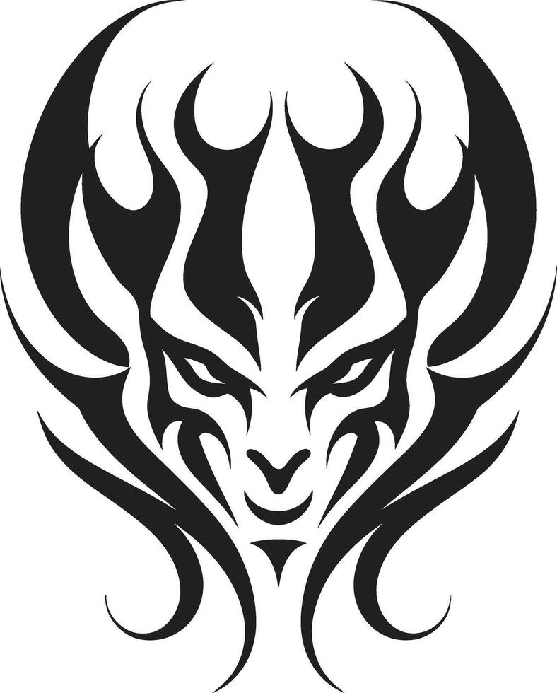 Temptation Token Devilhead in Ebony DEVILHEAD Embracing the Darkness Within vector