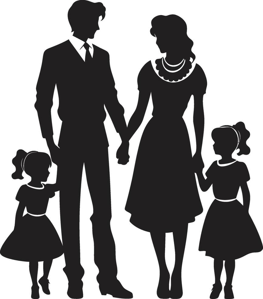 Unity Utopia ic Happy Family Emblem Blissful Connections Family vector