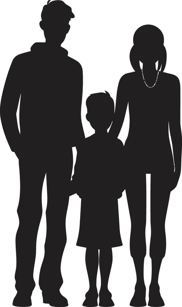 Smiles United of Happy Family Emblem Ties of Togetherness Family vector