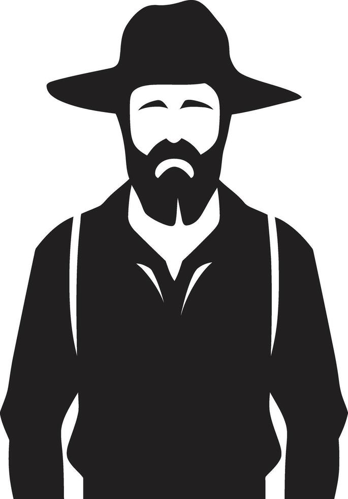 Agro Innovator Farmer Element Harvest Harmony ic Farmer Emblem vector