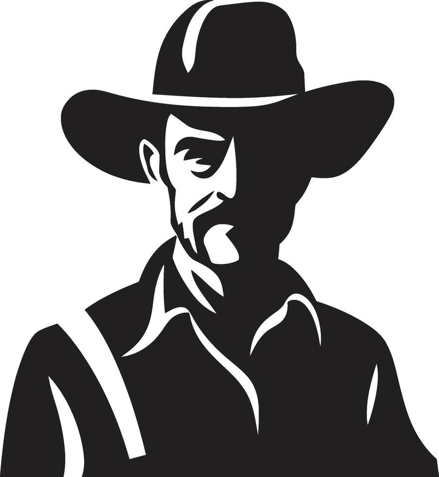 Field Guardian of Farmer Sustainable Sower Farmer Emblem vector