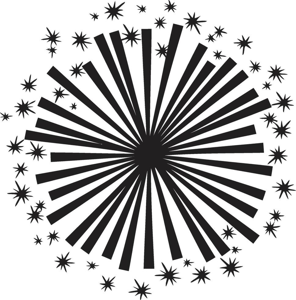 Celestial Burst ic of Firework Spark Element Radiant Revelry Masterpiece Firework vector