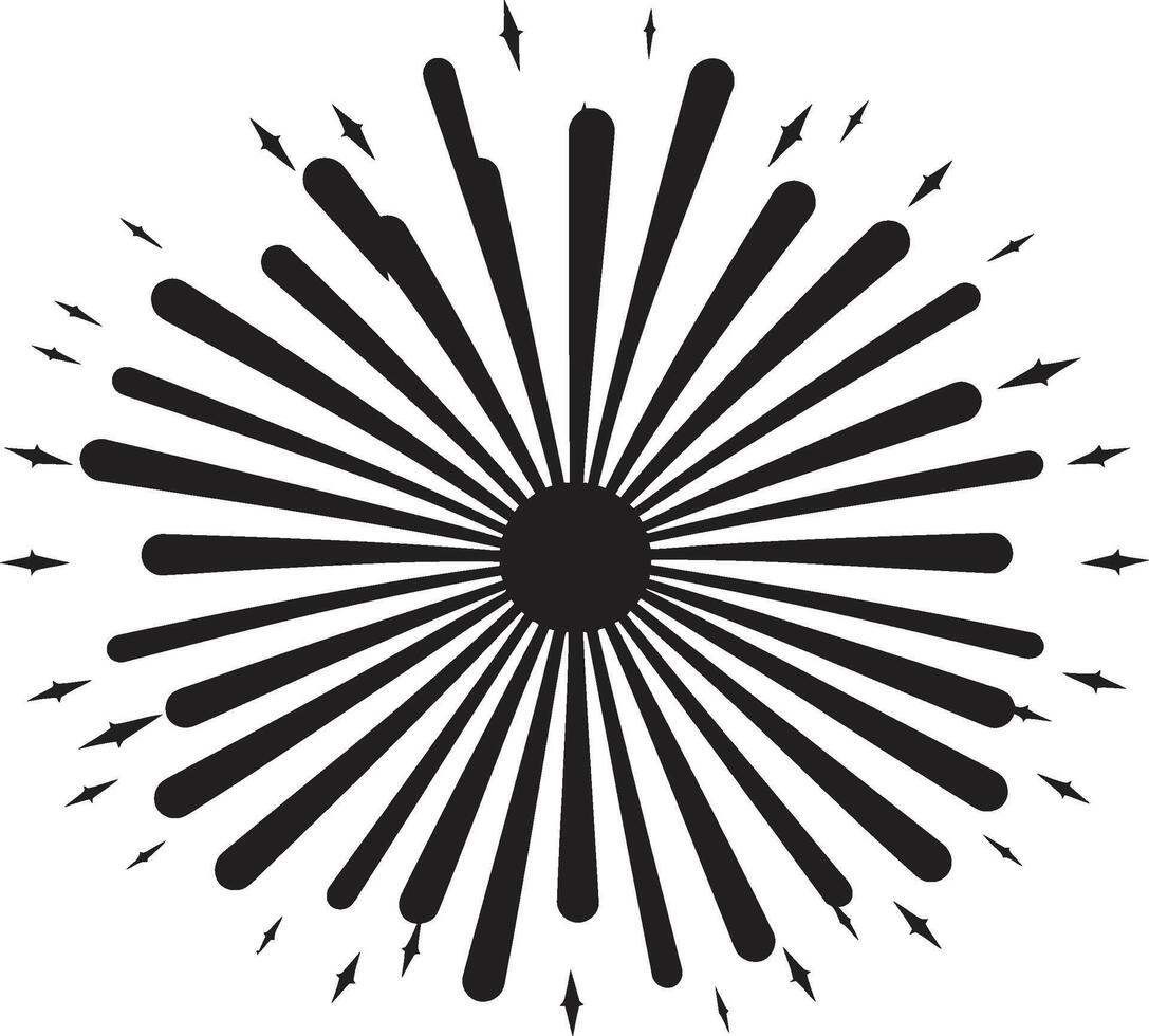Blazing Beauty ic Firework Element Festive Illuminations for Firework Sparkles vector