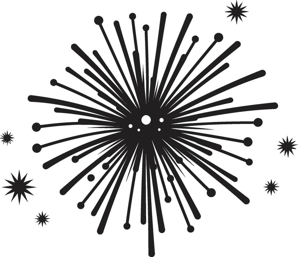 Euphoric Explosions of Firework Glittering Galore Emblematic Element for Fireworks vector