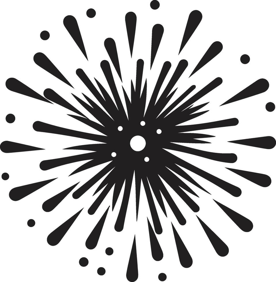 Cosmic Celebration of Firework Sparks Twilight Twinkle ic Emblem for Firework vector