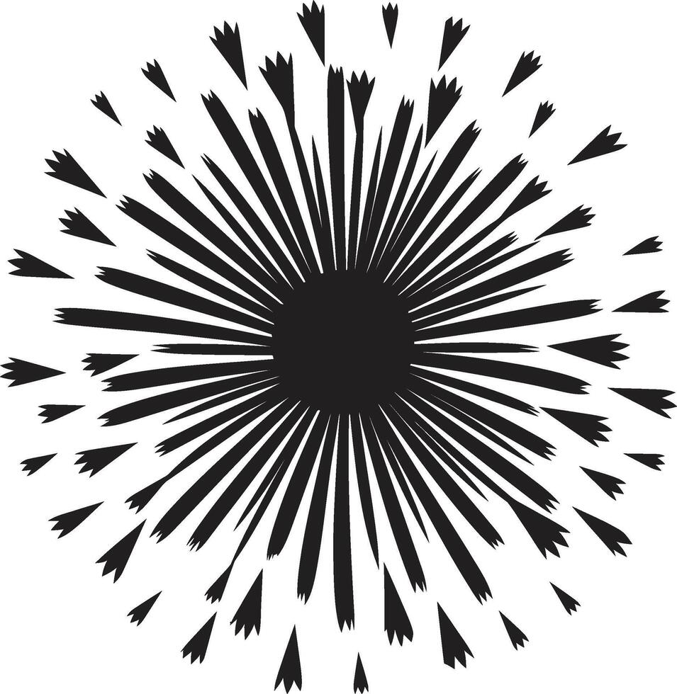 Euphoric Explosions of Firework Luminosity Luxe Firework Emblem vector
