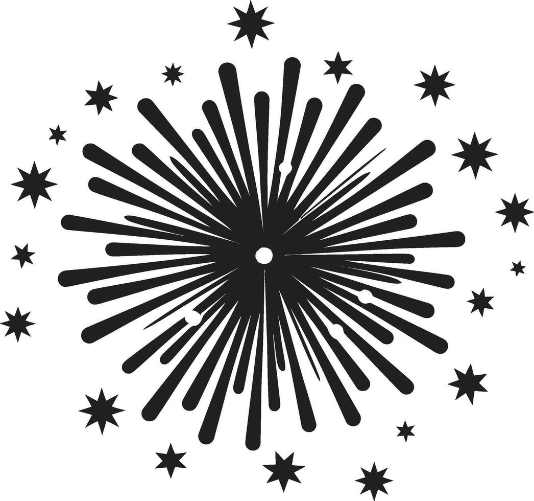 Celestial Burst ic of Firework Spark Element Radiant Revelry Masterpiece Firework vector