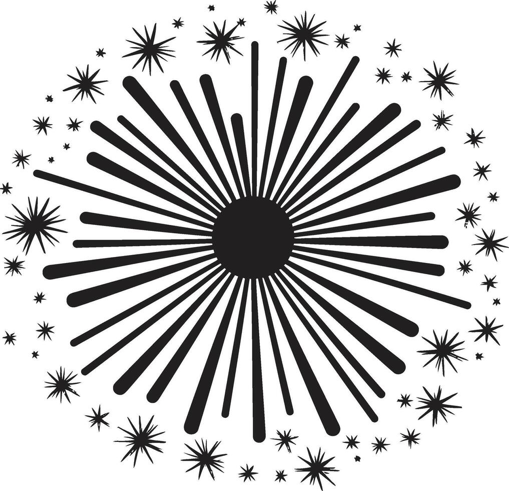 Euphoric Explosions Firework Glittering Galore Emblematic Element for Fireworks vector