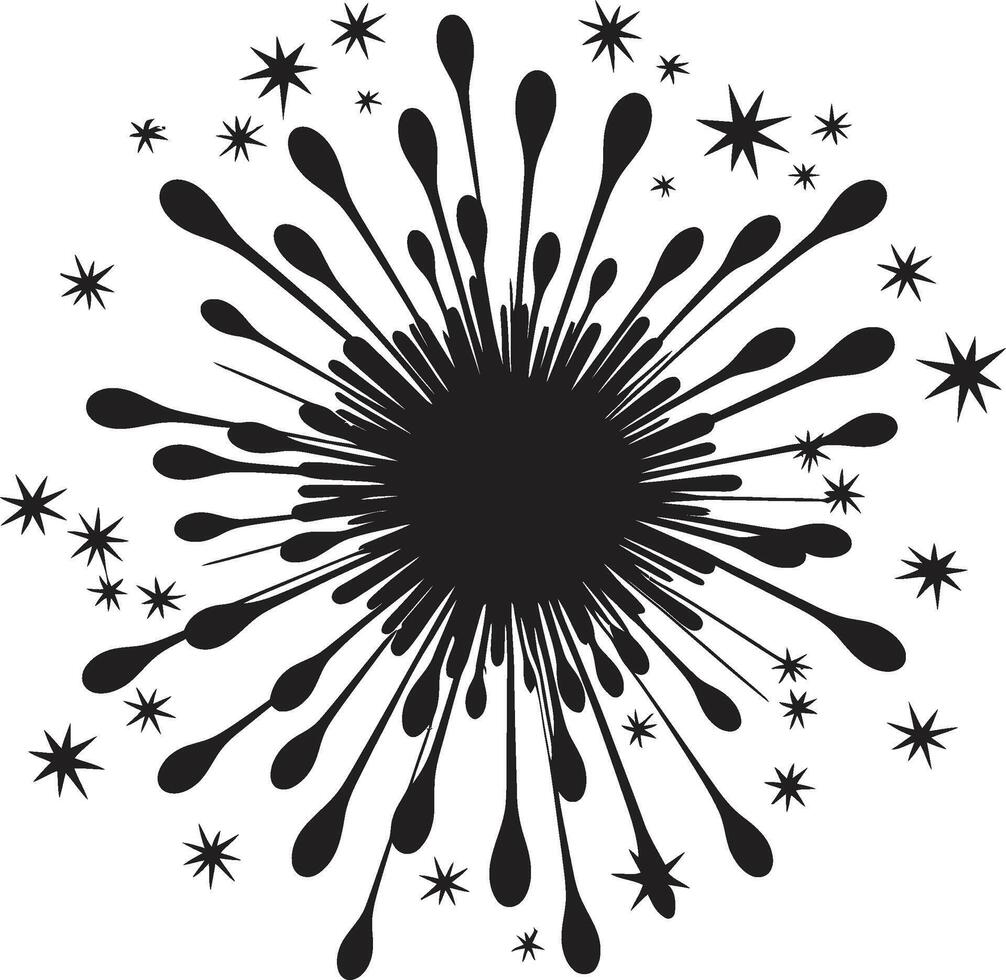 Celestial Burst ic Firework Spark Element Radiant Revelry Masterpiece vector