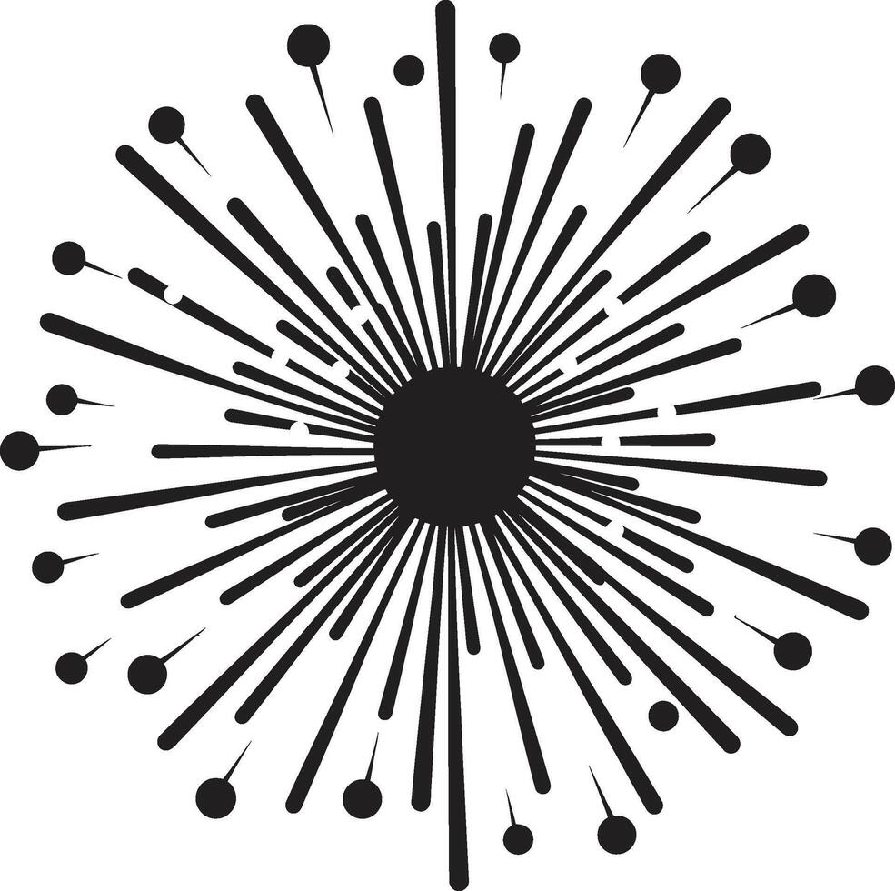 Radiant Rain Emblematic for Fireworks Cosmic Celebration Spark vector