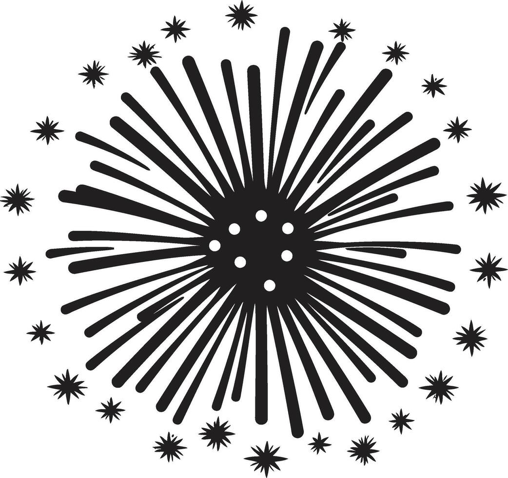 crepúsculo centelleo ic emblema para Fuegos artificiales festivo luces brillar vector