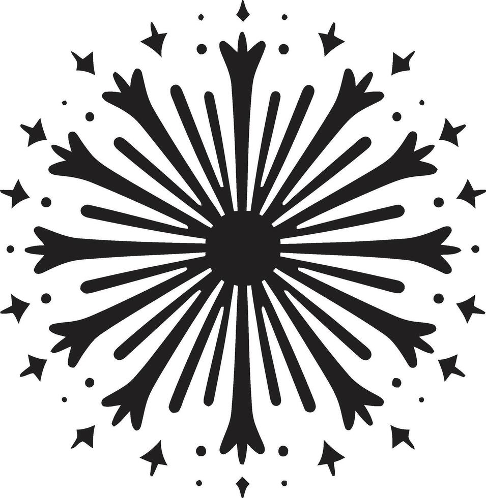 Cosmic Celebration Spark Twilight Twinkle ic Emblem for Firework vector