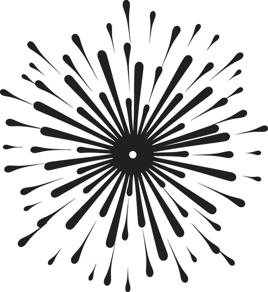Starlight Splendor Emblem of Firework Sparks Glittering Galore Firework Element vector