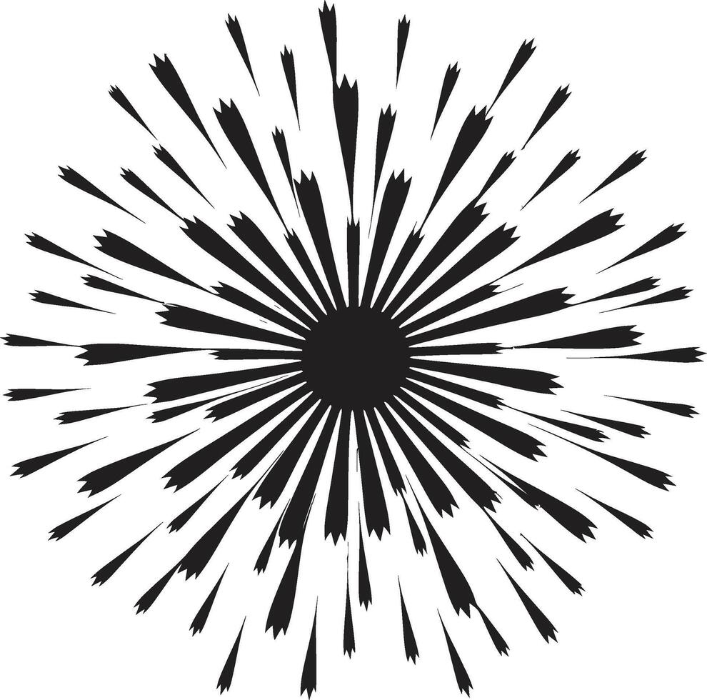 Explosive Elegance Firework Masterpiece Galactic Glitter Emblem of Firework vector