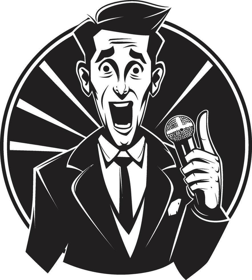 Vocal Vanguard Vanguard of Vocal Vibrancy Thunder Thespian Thespian of Thunderous Oratory vector