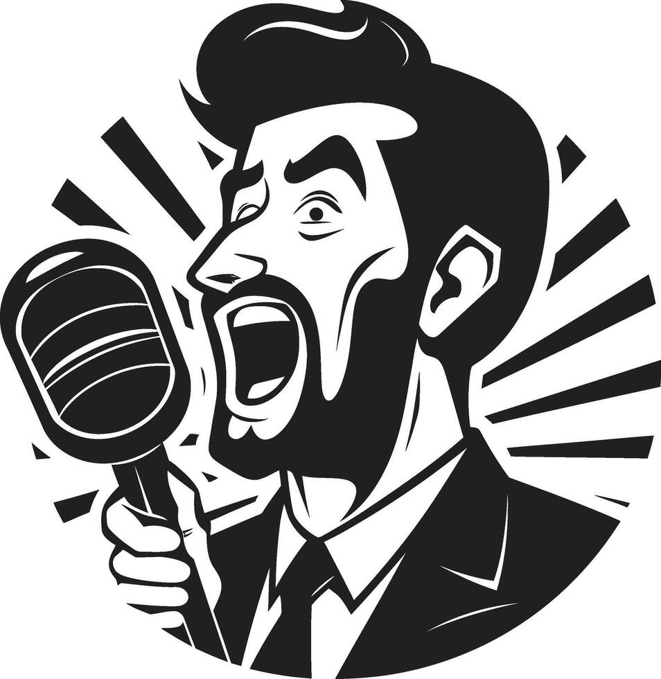 Vocal Vanguard Vanguard of Vocal Victory Thunder Thespian Thespian of Thunderous Triumph vector