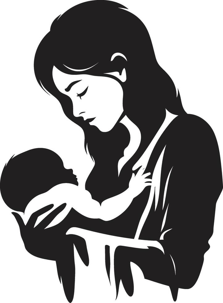 alegre enlace ic elemento de madre participación niño querido conexión madre y bebé vector