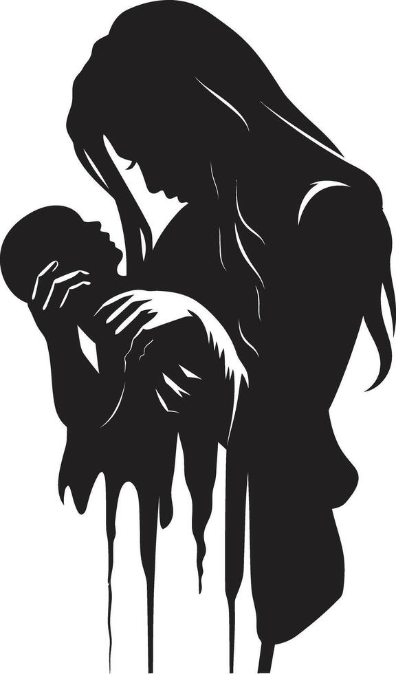 Eternal Love Emblematic Element of Motherhood Motherly Warmth for Mother and Baby vector