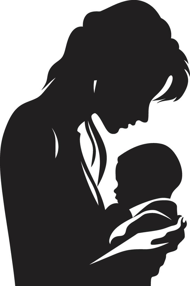 materno resplandor de madre participación infantil interminable amor lazo ic de maternidad vector