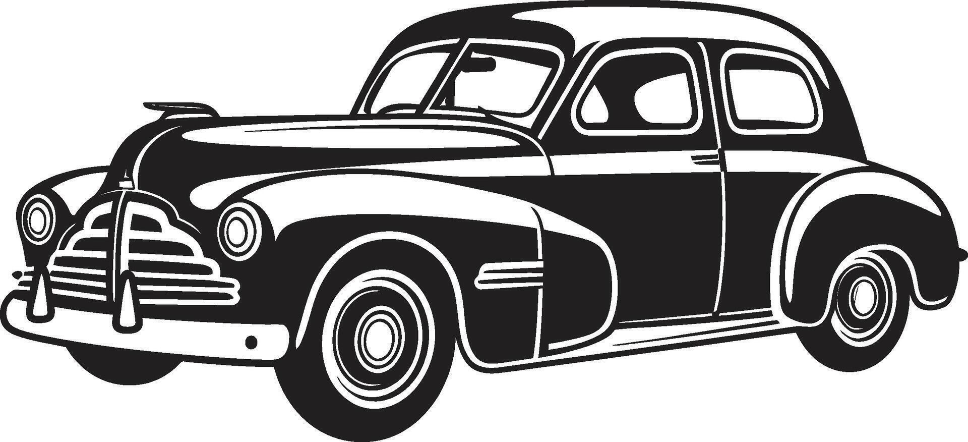 Artisanal Auto Emblematic for Doodle Line Art Ink and Ignition ic Element for Vintage Car Doodle vector