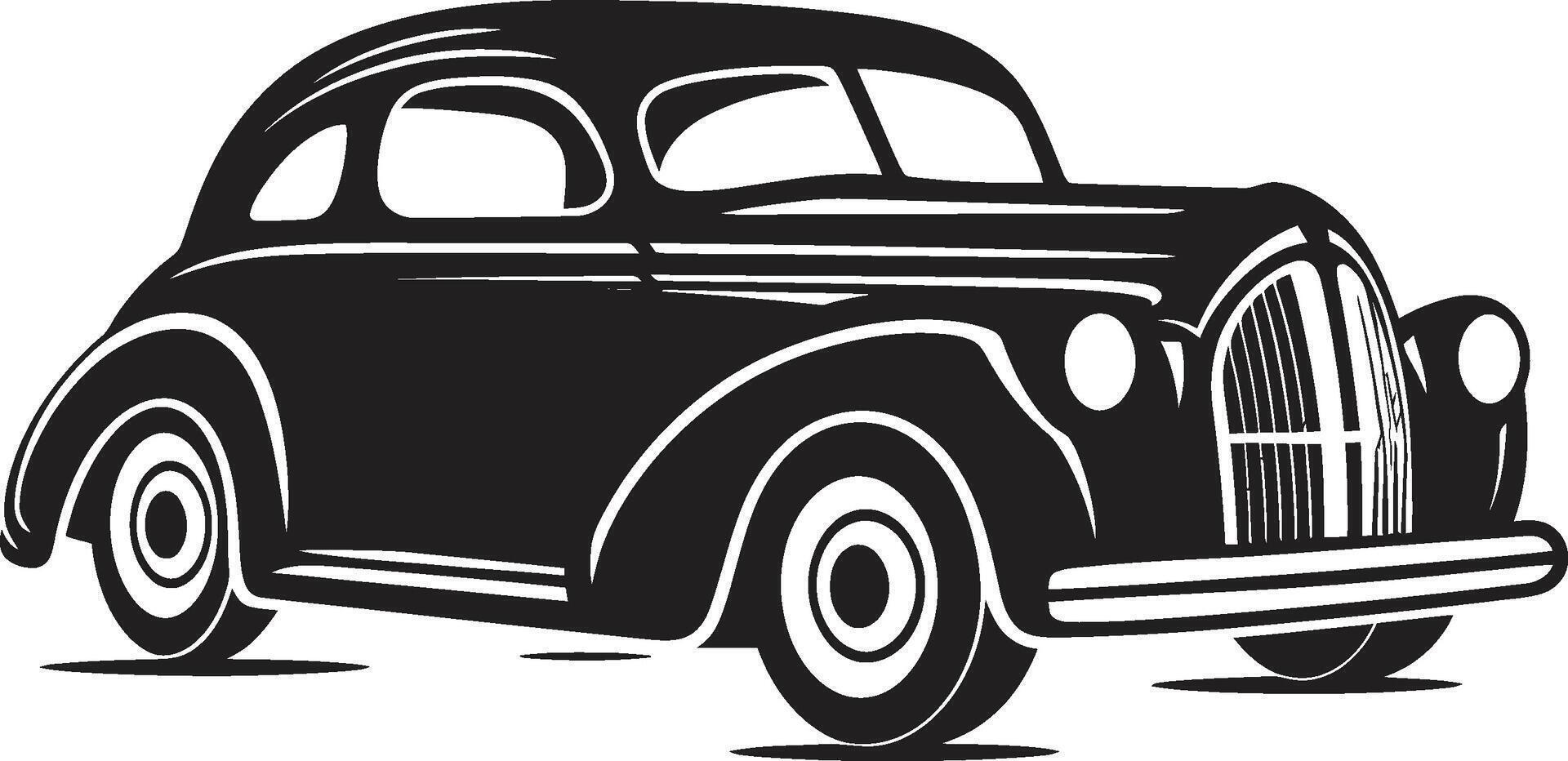 Artistic Autocraft of Antique Car Doodle Retro Rhapsody ic Element of Vintage Car Doodle vector
