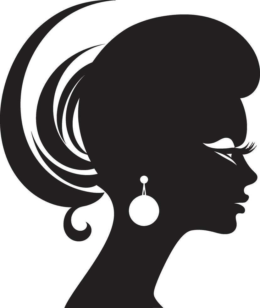 Infinite Elegance for Womans Face in Fashion and Beauty Effortless Beauty Emblematic Element of Womans Face vector