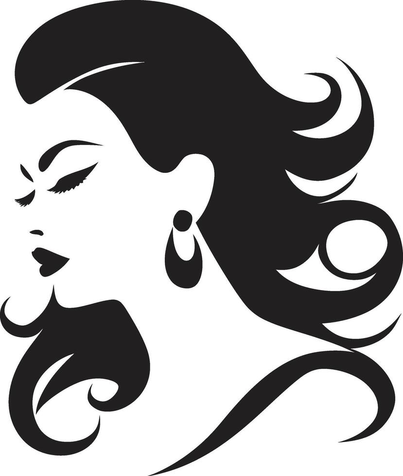 Glamorous Gaze Womans Face for Fashion Sculpted Sophistication Emblematic for Beauty in vector